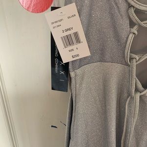 sparkly silver prom dress